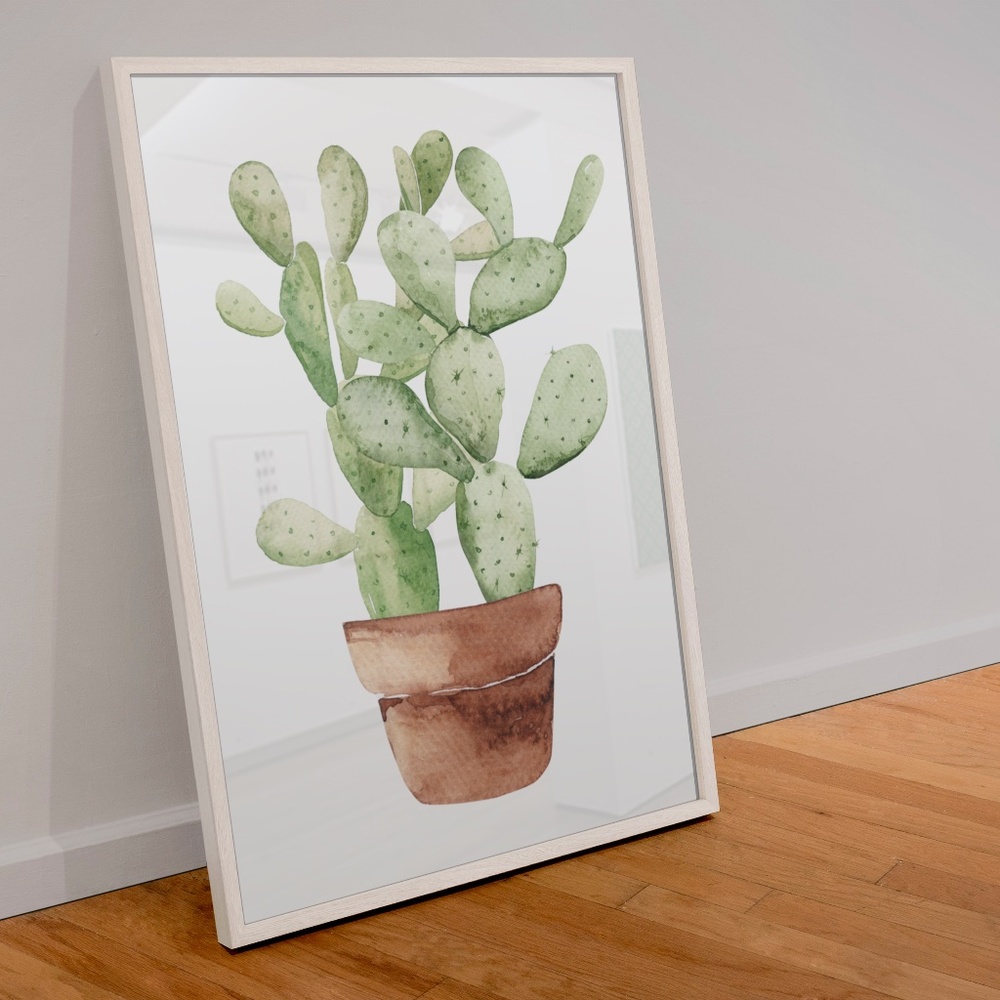 Wall Art Watercolor Cactus Plant Illustration Print Poster Unframed - Picture 2 of 9
